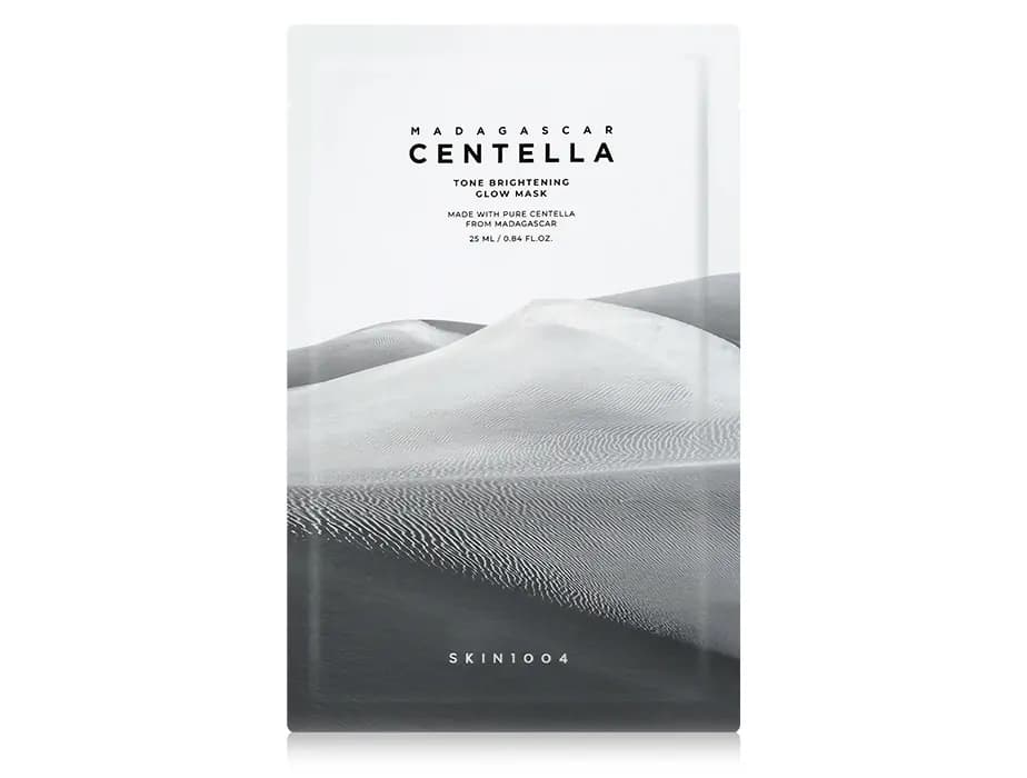 Освітлююча тканинна маска для вирівнювання тону обличчя SKIN1004 Madagascar Centella Tone Brightening Glow Mask