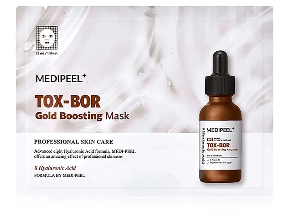 Поживна антивікова маска для обличчя з золотом та пептидами Medi-Peel Tox-Bor Gold Boosting Mask